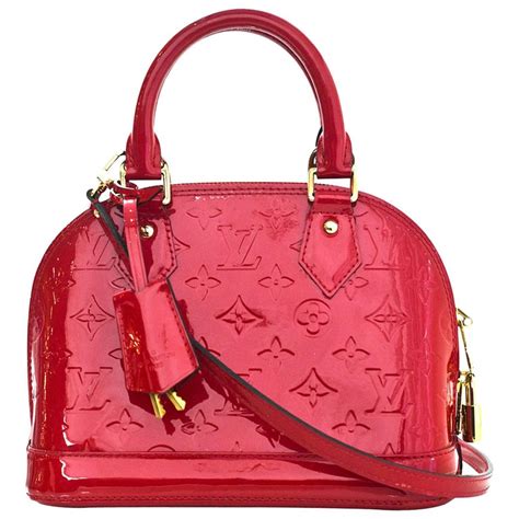 louis vuitton red bag patent|louis vuitton genuine leather handbags.